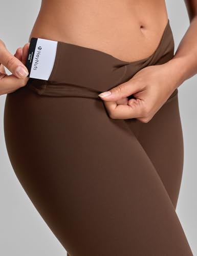 HeyNuts Workout Pro Leggings 21" - color: Java Coffee, size: Medium