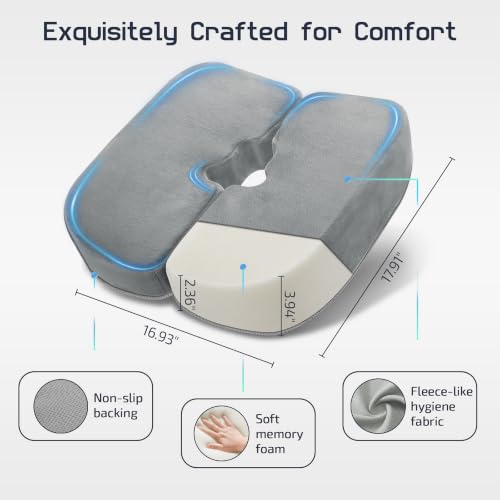 GAB Medical Bed Sore Cushions for Butt, Donut Pillow for Tailbone Pain - color: Gray