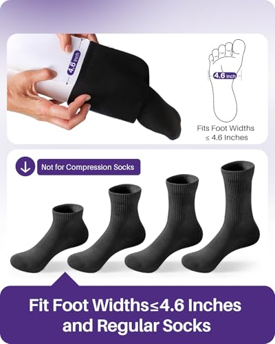 KEKOY Sock Aid for Putting on Socks, 4.6" Foot Width, No Bending - size: 4.6 Inch
