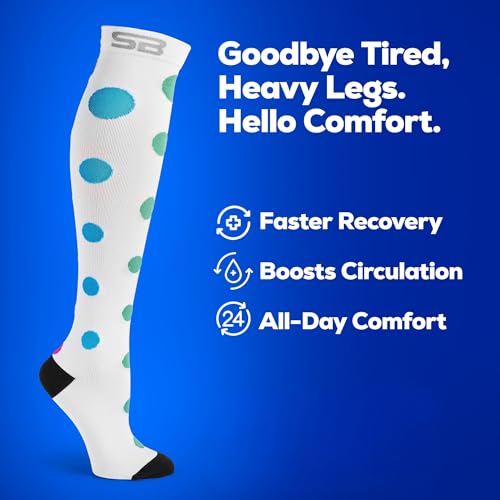 SB SOX 3-Pair Compression Socks (15-20mmHg) - color: 09 – Multi-color, size: L/XL