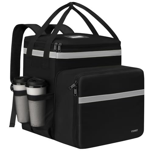 Ytonet Delivery Backpack with Cup Holders, XX-Large Expandable Delivery Bag - color: Grey, size: XX-Large