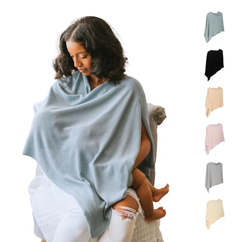 Gold Mamas Breathable Nursing Cover for Breastfeeding - color: Blue