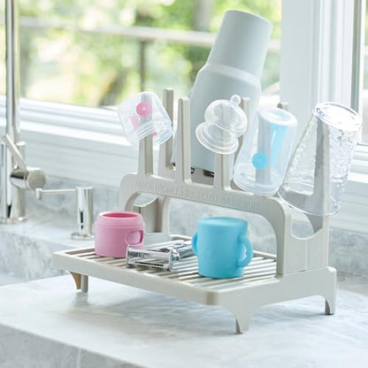 PopYum Gray Space Saving Drying Rack from 100% Recycled Bottles - color: Gray