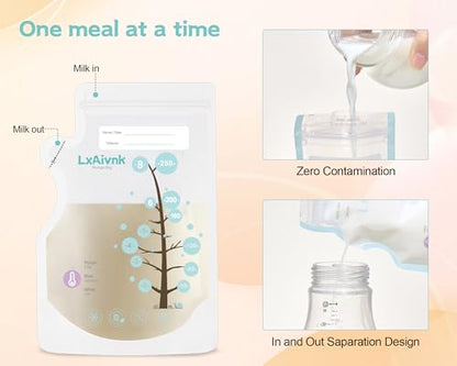Temp-Sensing Breastmilk Storage Bag - 8oz(125Pcs) - size: Babybag-8 Ounce-125