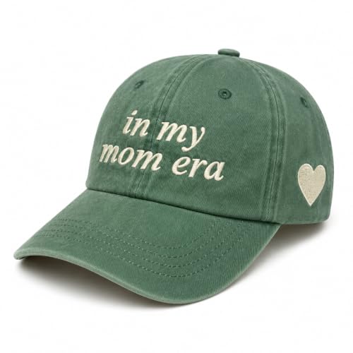 in My Mom Era Hat for Women, Mama Baseball Cap, New Mother Gift - color: Green