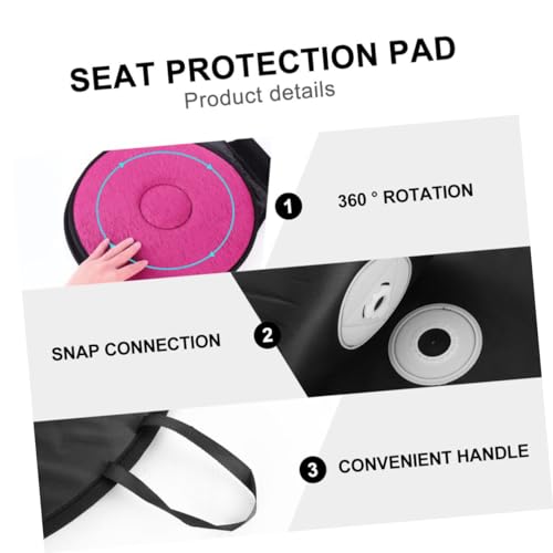 PartyKindom Cushion Cloth Degree Rotating 360 Multifunction Red Car Seat - color: Red
