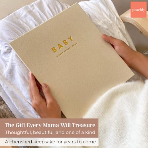 Peachly Unisex Baby Memory Book - First Year Baby Book Keepsake - Charlie - color: Charlie