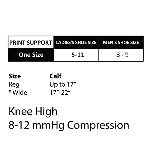 Cherokee Legwear Compression Socks for Women 10-15 mmHg (1-Pair Pack) - color: Neon Hearts, size: Extra Wide