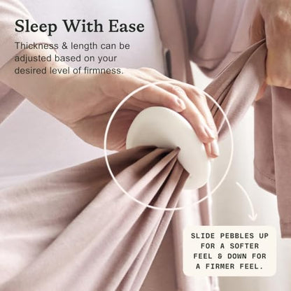bbhugme Pregnancy Pillow, Dusty Pink - Adjustable Firmness & Shape