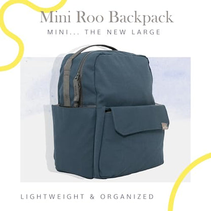 Mini Roo Diaper Bag Backpack, Navy Blue Baby Bag - 6 Pocket Daily Carry - color: Navy