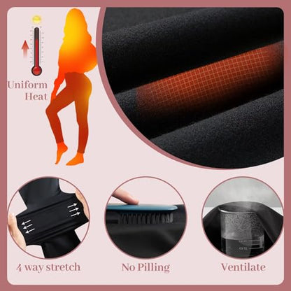 Happy.angel 2 Pack Maternity Fleece Lined Leggings with Pockets for Winter - color: A-black/ Black, size: Medium