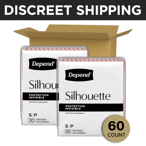 Depend Silhouette Incontinence Underwear for Women, Small, 60 Count - color: Pink, size: Small