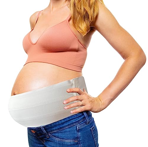 MaternaBelt FlexaMed Maternity Pregnancy Belly Support Belt Brace, White XL - size: x-large, 46"-54"