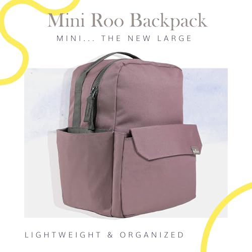 Mini Roo Diaper Bag Backpack, Mauve Baby Bag - 6 Pockets For Daily Carry - color: Mauve