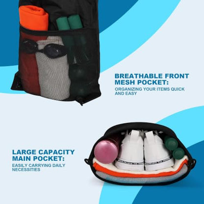 TILYMOL Drawstring Backpack for Sports - Small Gym Bag for Men & Women 2Pcs - color: 2 Pack-black Gray