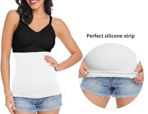 Rheane Pregnancy Belly Support Band Maternity Belly Band (Black+White 1) - color: B. White+Black, size: 1