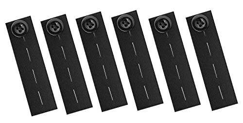 Button Extender for Pants - Waistband Extenders for Men Jeans Dress Pants Khakis Women Pregnancy by Mandala Crafts - color: Black, size: Stretchy 3.5 Inches