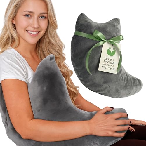 Rotator Cuff Pillow Side-Sleeper Shoulder Arm Support, Washable Cover, Gray - color: Gray