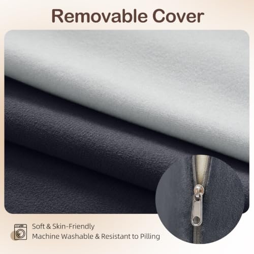 Vekkia 21” Back Rest Pillow with Dual-Layer Foam for Reclining and Sitting - color: Light Gray, size: 21 Inches