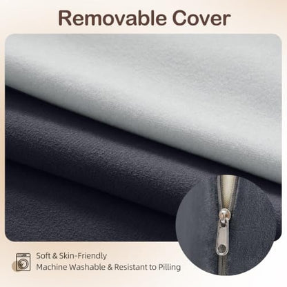 Vekkia 21” Back Rest Pillow with Dual-Layer Foam for Reclining and Sitting - color: Light Gray, size: 21 Inches