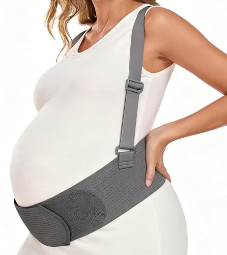 Pregnancy Belly Bands for Pregnant Women, Maternity Pregnancy Support Belt - color: Gray