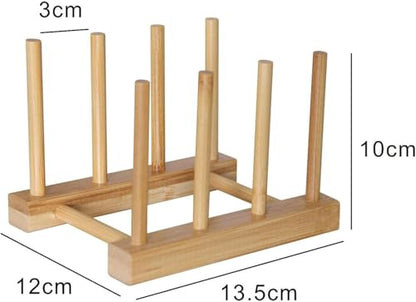 Bamboo Wooden Dish Rack Dishes Drainboard Drying Drainer Storage Holder