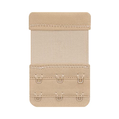 Women's Bra Extenders 4 Hook / 3 Hook / 5 Hook / 2 Hook Soft Comfortable Stretchy Bra Extension Strap - color: 3 Hook 3/4 Inch, Black, Beige, White