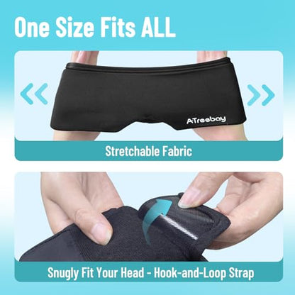 Cooling Eye Mask for Puffy Eyes, FSA Eligible HSA Reusable Eye Ice Pack - color: Black
