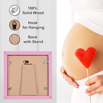 KINLINK Baby Sonogram Picture Frame, Ultrasound Picture Frame Light Pink - color: Light Pink, size: 6x6