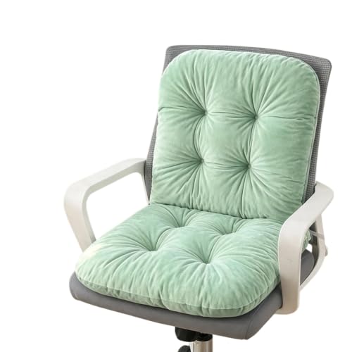 Office Chair Cushion Desk Seat Pad with Back Support for Dorm Chairs - color: Fruit Green