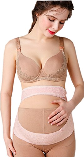 Lace Maternity Belt for Women Pregnancy Belly Support Band Adjustable Belly Belt(XL,Pink) - size: XL