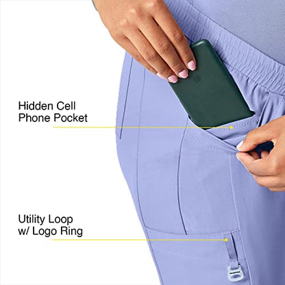 Wink W123 Maternity Jogger Scrub Pant - color: Ceil Blue, size: Small