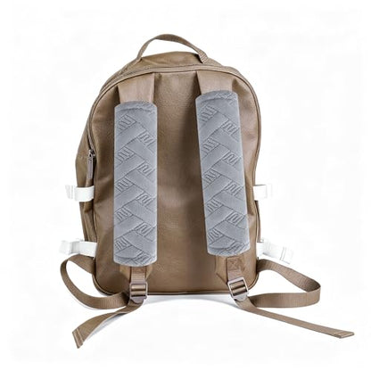 Amooca 2-Pack Braid Pattern Seat Belt Covers Shoulder Pads for Car & Bag - color: Light Grey