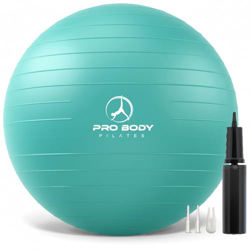ProBody Pilates Yoga Ball - Vibrant Colors Exercise Ball - color: Turquoise, size: L: 23-26" (65 cm)