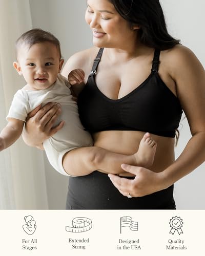 Kindred Bravely Sublime Hands Free Pumping & Nursing Sports Bra - color: Black, size: Medium