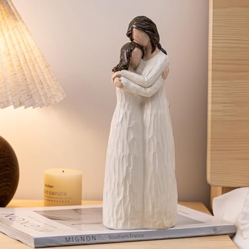 Mother and Daughter Figurines, Gifts for Mom, 9.8" H - style: Hugging Mom Daughter