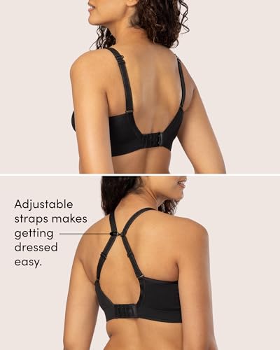 Fruit of the Loom Women's Wireless Nursing Support Bra - color: Black Hue, size: Large