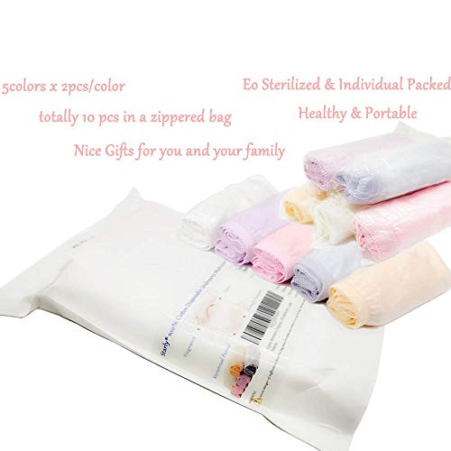 STARLY Women's Disposable Pure Cotton Underwear Travel Panties - color: Multicolor (Macarons), size: Medium