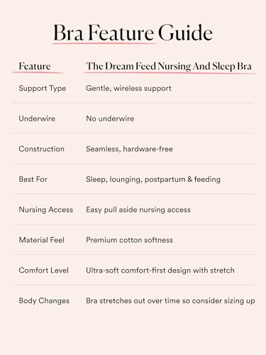 HATCH The Dream Feed Nursing & Sleep Bra - color: Flat Grey, size: Medium