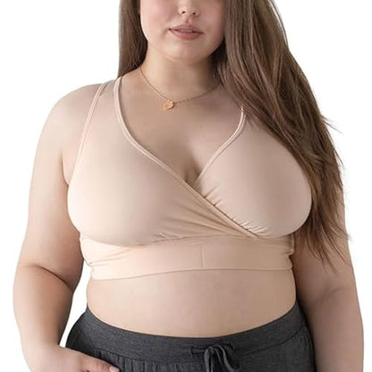 Kindred Bravely French Terry Racerback Nursing & Sleep Bra, Maternity Bra - color: Beige, size: X-Large