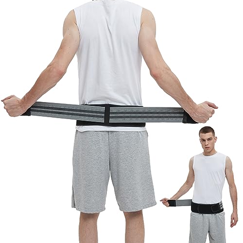 Sacroiliac Belt - SI Joint Belt for Alleviate Sciatica,Joint,Pelvis,Lower Back,Leg and Sacral Nerve Pain Caused by Si Joint Dysfunction -Adjustable Pelvis Hip Belt for Women and Men (Gray XL 47"-56") - color: Gray, size: X-Large
