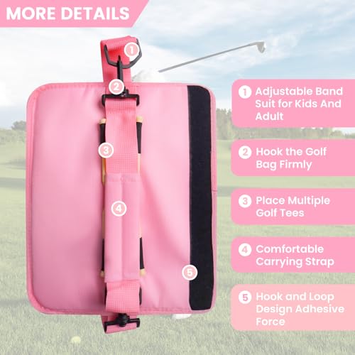 FINGER TEN Mini Golf Bag for 3-7 Clubs - color: Pink, size: 1Pc
