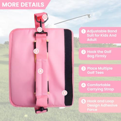 FINGER TEN Mini Golf Bag for 3-7 Clubs - color: Pink, size: 1Pc