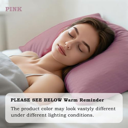 Set of 2 Brushed Microfiber Pillowcases 20x26 inch Pink - color: Pink, size: Standard