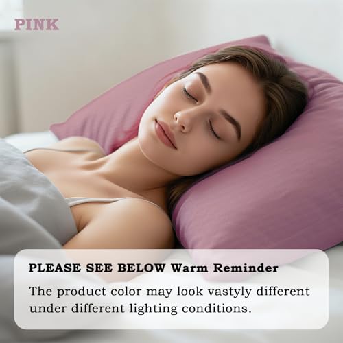 Set of 2 Brushed Microfiber Pillowcases 20x30 inch Pink - color: Pink, size: Queen