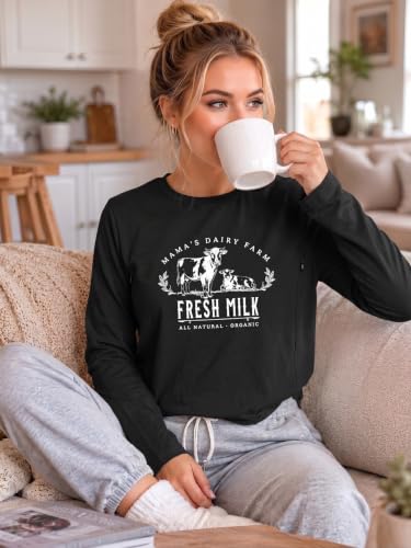 Womens Nursing Breastfeeding Shirt Long Sleeve Hidden Zipper Postpartum Top - color: A-black, size: Medium