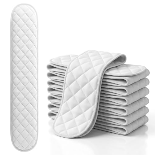 10 Pcs Cotton Bra Liners for Sweating 3 Layer Washable Sweat Liner Tummy Rash Under Boobage Sweat Pads Bras Breast Women Inserts To Absorb Breasts Absorbent Plus Size Reusable