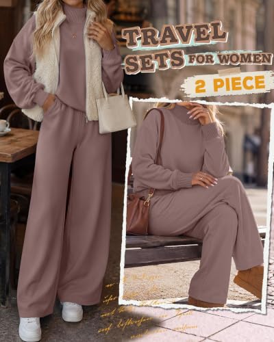 Neer Women's 2 Piece Set Sweatsuits Lounge Outfits Set - color: Coffee, size: XX-Large