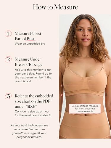 HATCH The Essential Nursing & Pumping Bra, Wireless & Seamless - color: Sand, size: X-Large