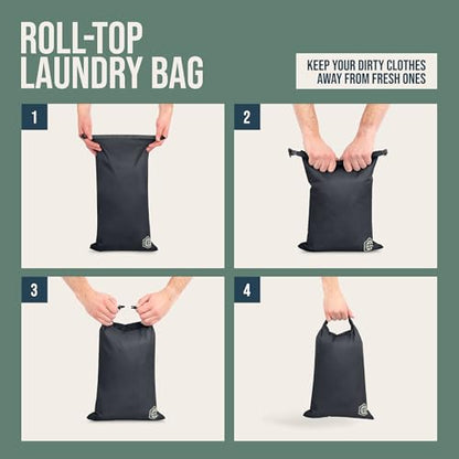 TRIPPED Travel Gear Large Compression Packing Cubes 7-Piece Set for Travel - color: Grey/Orange